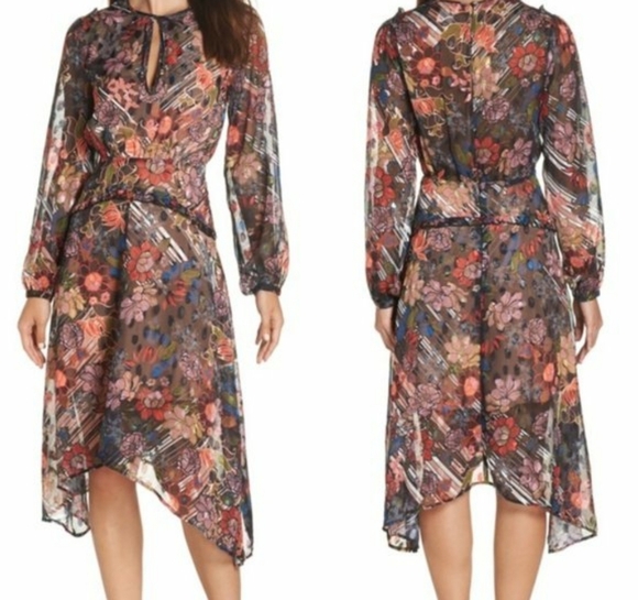 Foxiedox Retro Flowers Midi Dress NEW - Picture 3 of 8